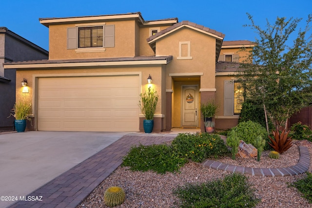 front facade featuring a garage