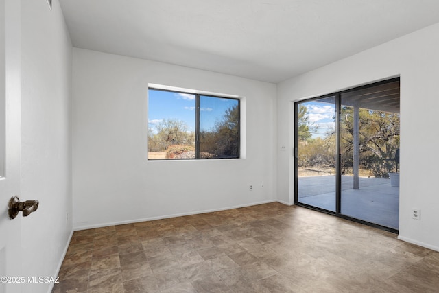 view of spare room