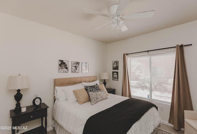 bedroom with ceiling fan