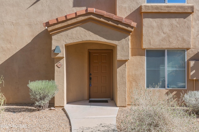 view of doorway to property