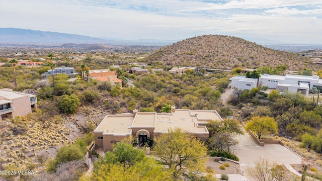 bird's eye view with a mountain view