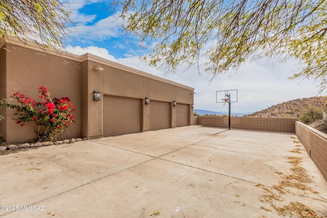 exterior space featuring a mountain view