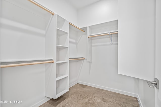 view of walk in closet