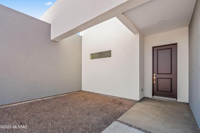 view of doorway to property