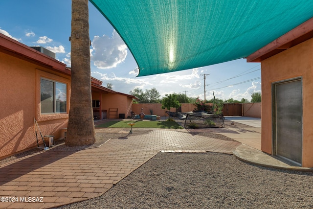 view of yard with a patio area