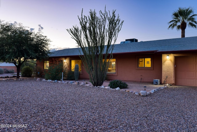 view of front of house featuring a garage