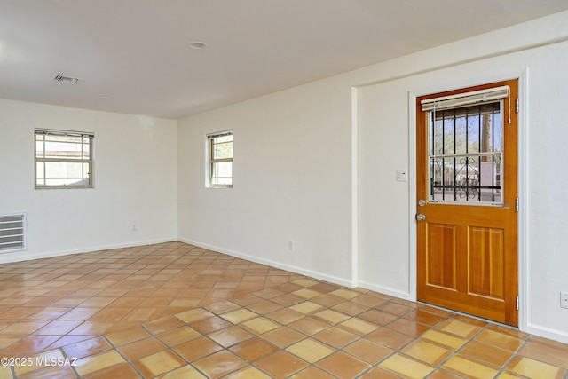 view of tiled foyer