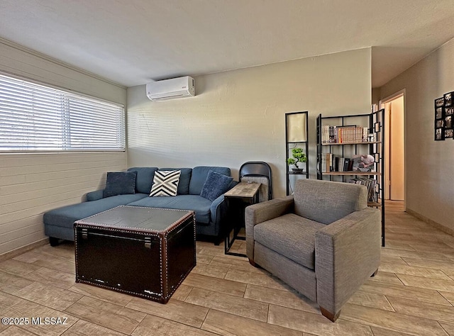 view of patio featuring a wall mounted AC