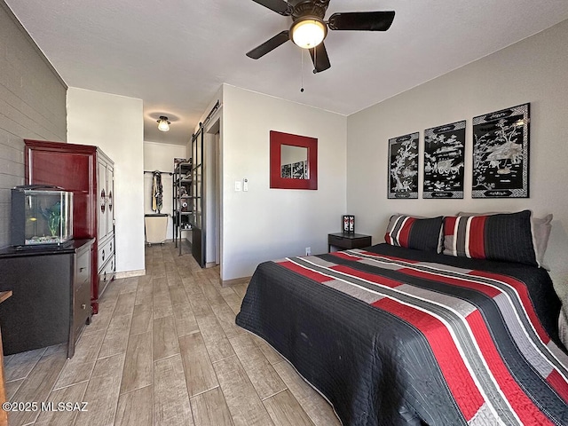 bedroom with ceiling fan