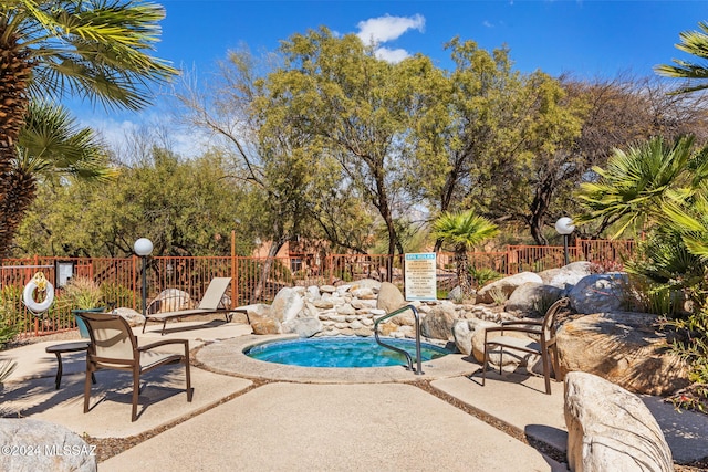 view of pool with a patio area