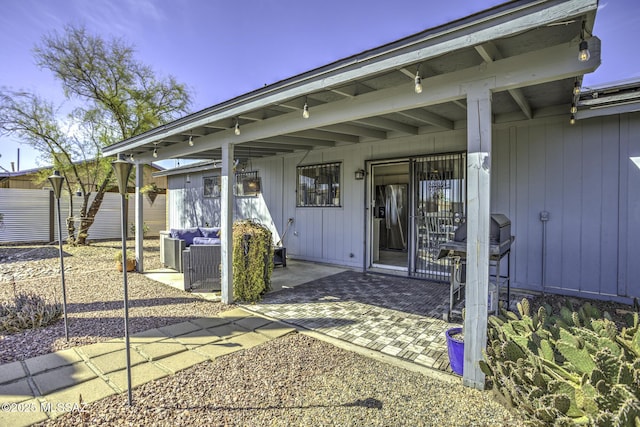 view of patio / terrace with fence