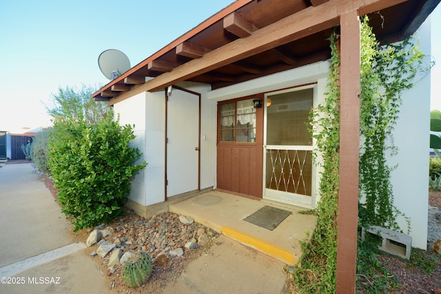 view of doorway to property