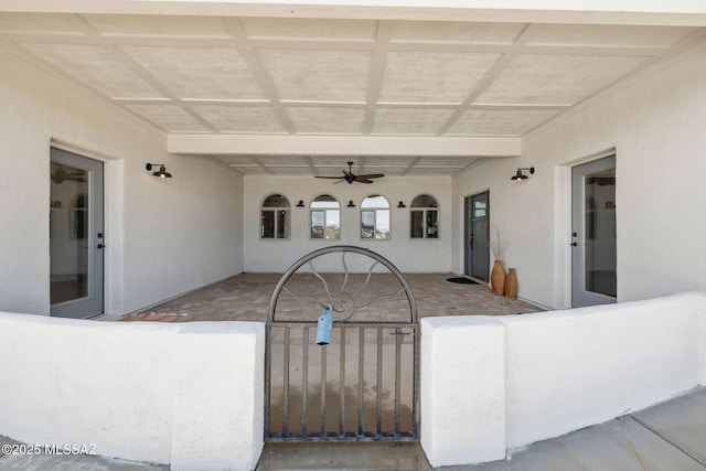 view of patio / terrace with ceiling fan