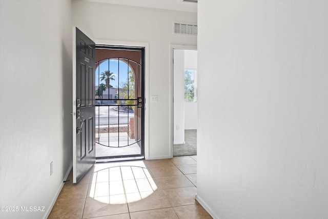 view of tiled entrance foyer