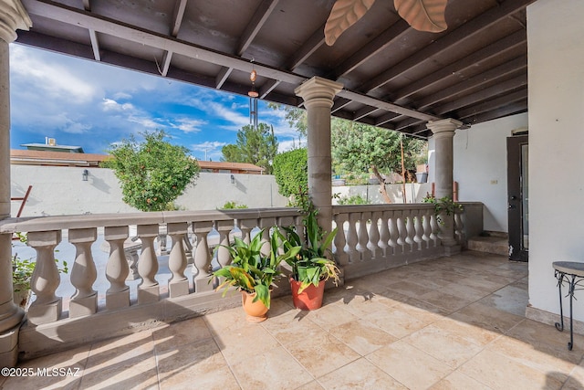 view of patio / terrace with a fenced backyard