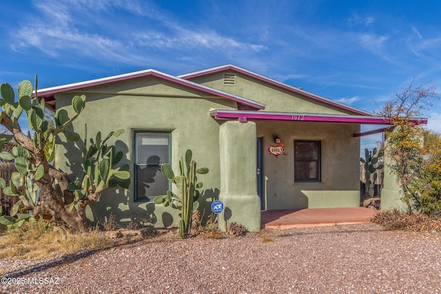 view of front of home with a patio