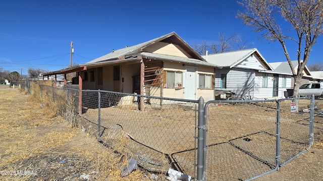 view of front of home with fence