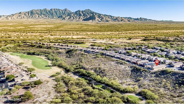 aerial view featuring a mountain view