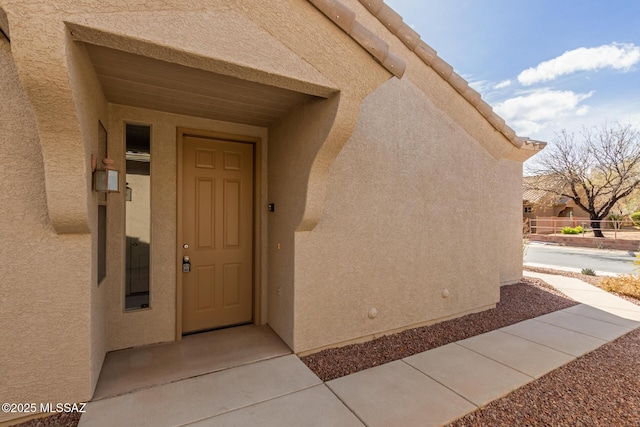 view of doorway to property