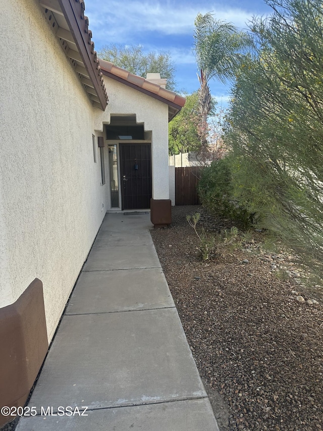 view of doorway to property