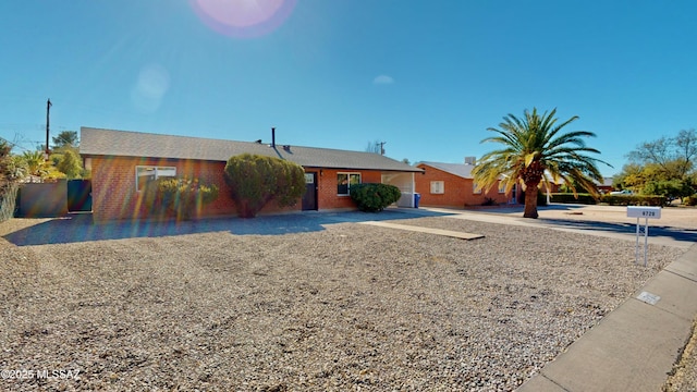 view of ranch-style home