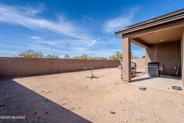 view of yard with a patio