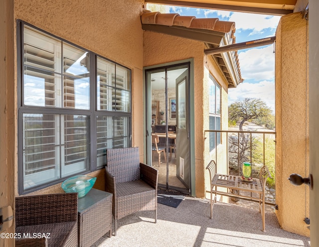 view of sunroom