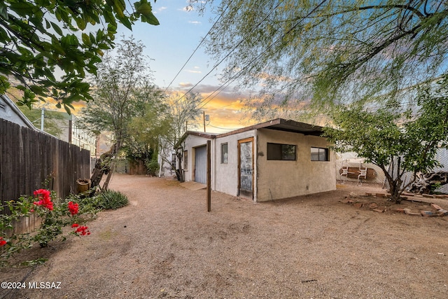 exterior space featuring fence