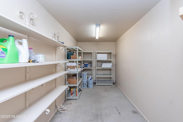 view of storage area