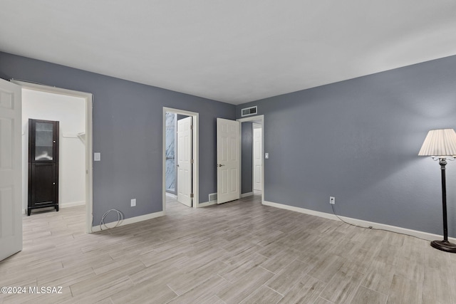 empty room featuring light wood-type flooring