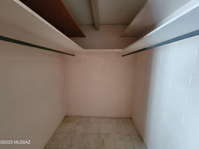 view of walk in closet