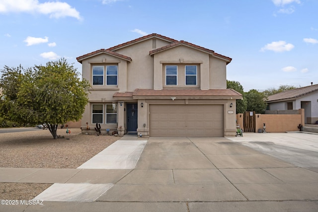 view of front of home featuring a garage