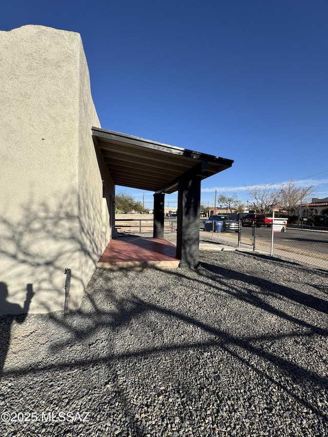 exterior space featuring fence