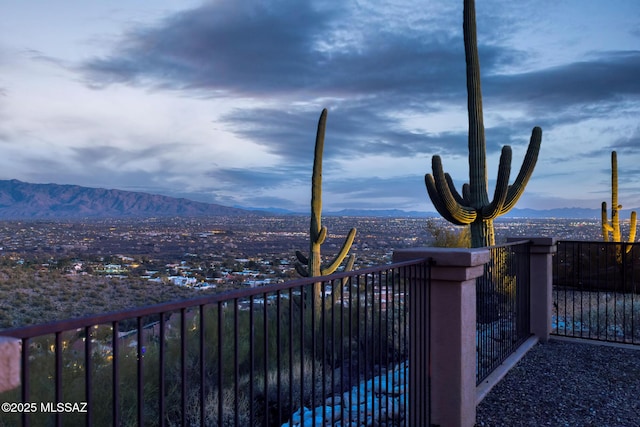 exterior space with a mountain view