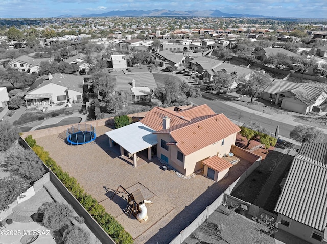 drone / aerial view with a residential view