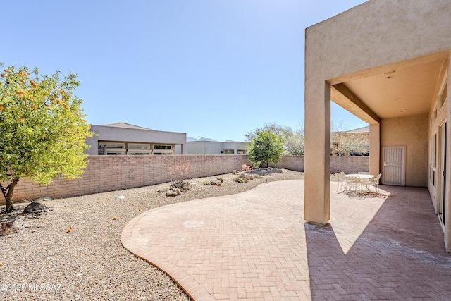 view of patio / terrace with a fenced backyard