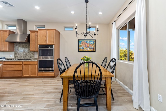 view of dining space