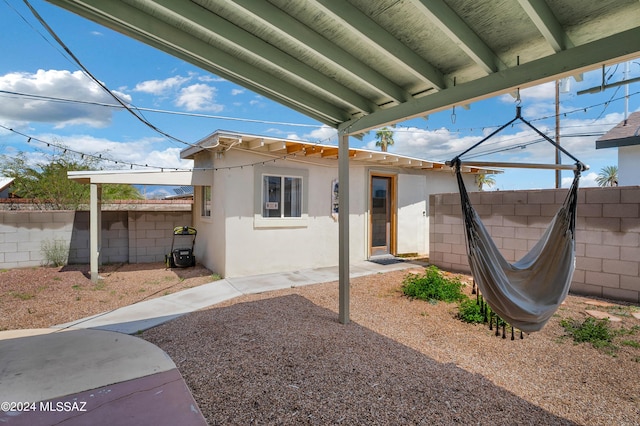 exterior space featuring fence