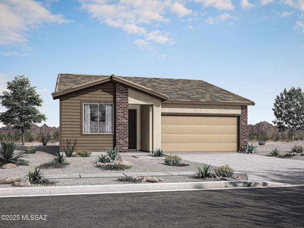 view of front of home featuring a garage