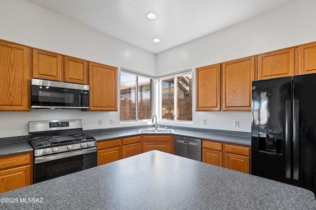 kitchen featuring sink and appliances with stainless steel finishes