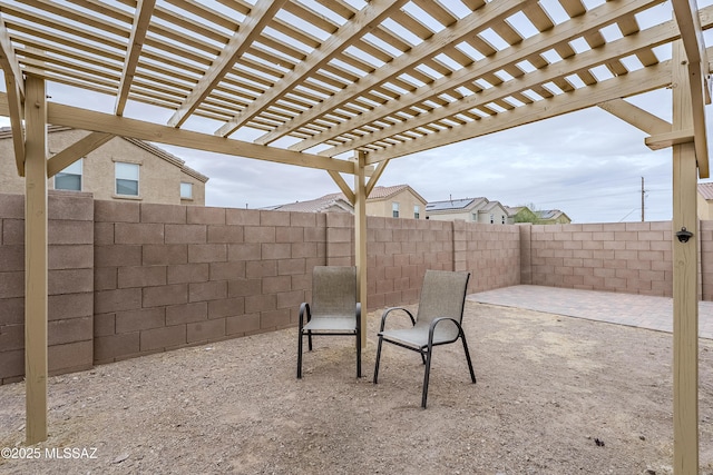 view of patio with a pergola