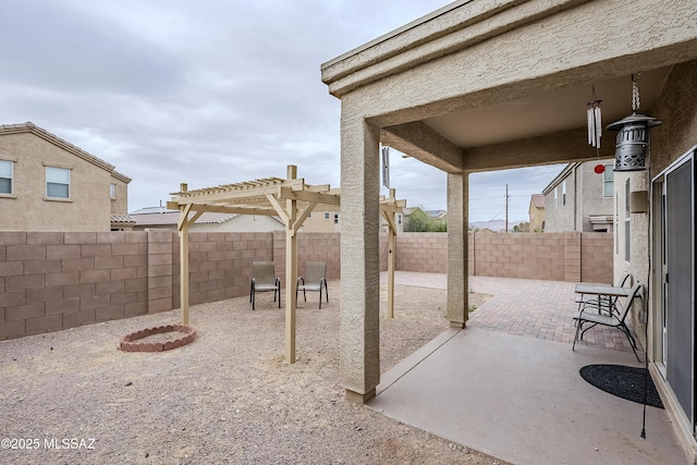 view of patio / terrace with a pergola