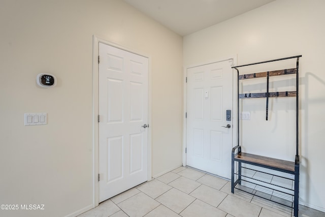 view of tiled foyer entrance