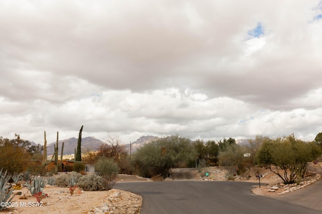 view of street featuring a mountain view