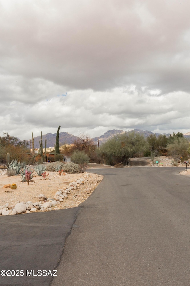 view of street featuring a mountain view