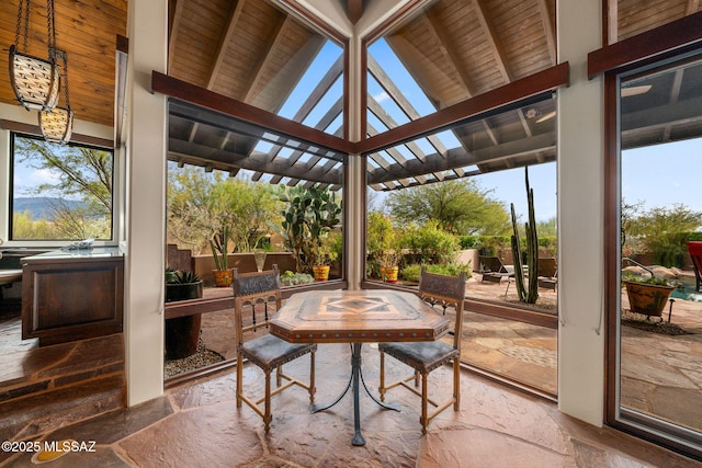 view of patio with a pergola