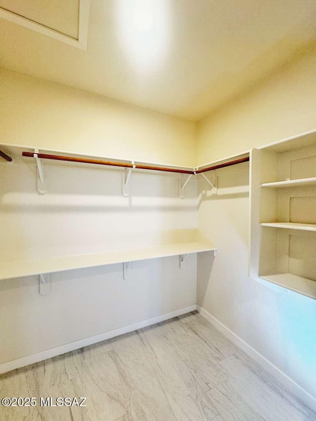 view of walk in closet