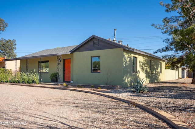 view of front of property featuring stucco siding