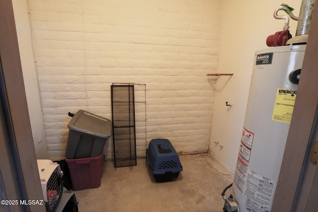 interior space featuring water heater