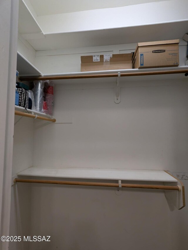 view of walk in closet